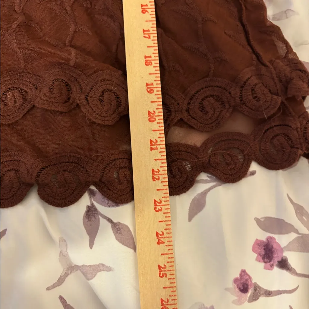 Daytrip Crochet Lace Top in Deep Brown - Image 5