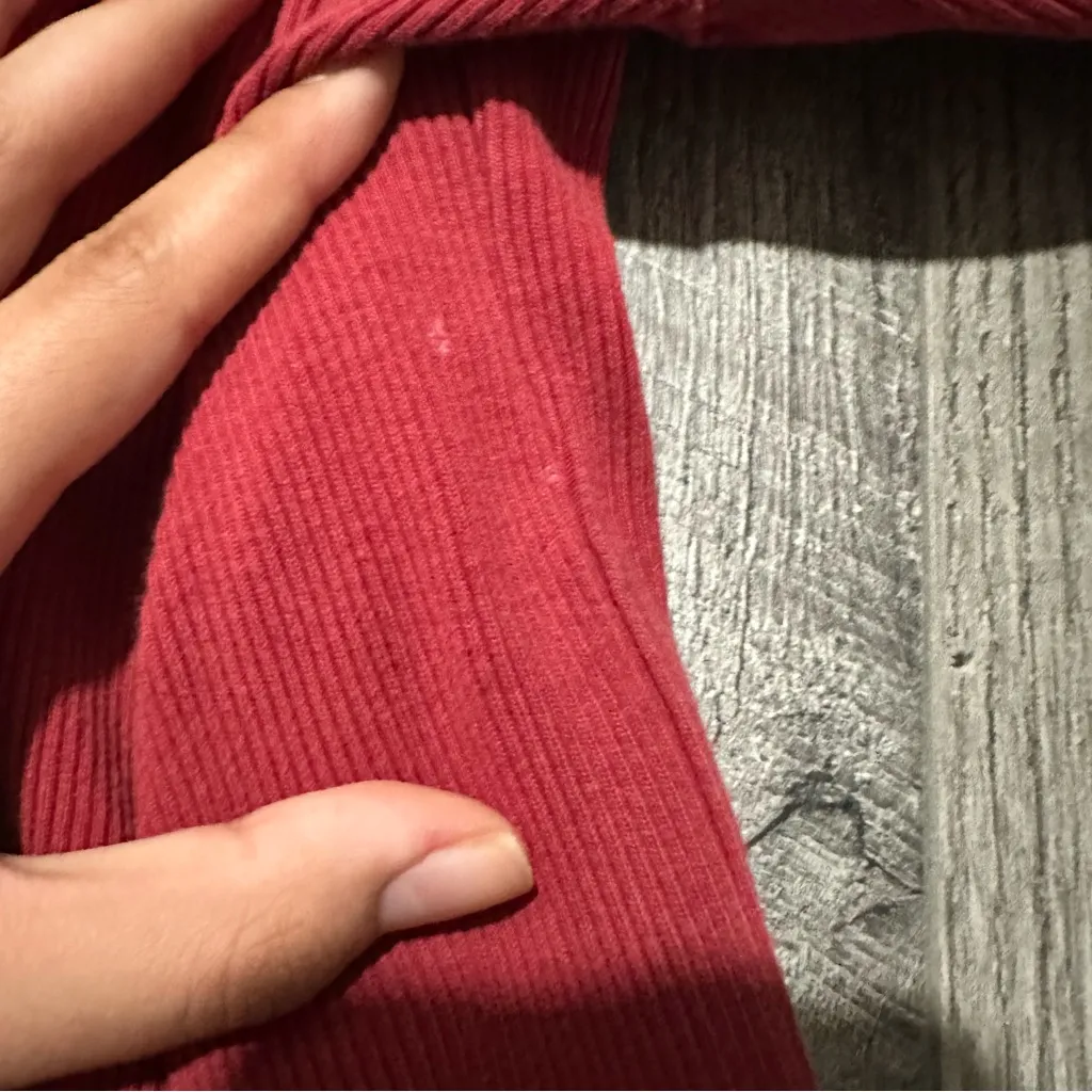 Carhartt Women's Loose Fit Heavyweight Long Sleeve T-Shirt Red XL workwear - Image 5