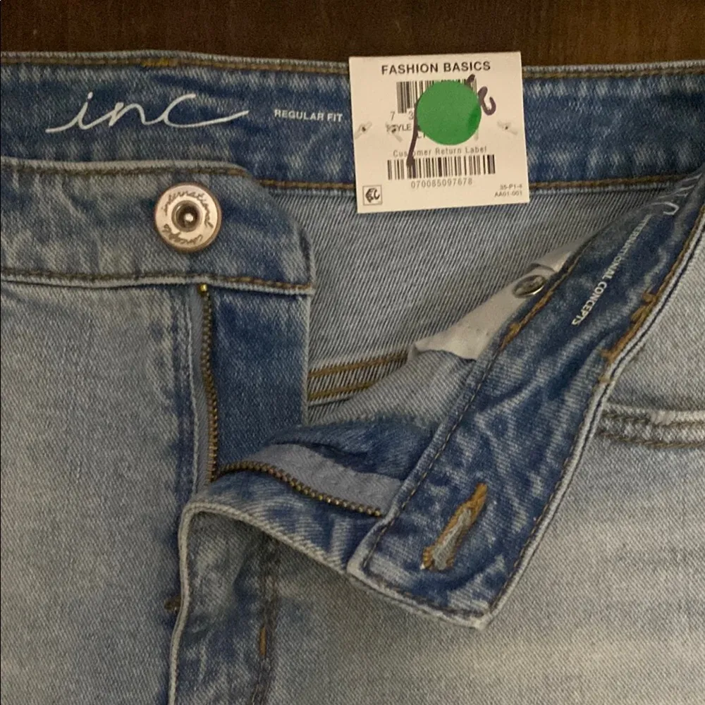 I•N•C international concepts Frayed Denim Women's Shorts 10 Blue - Image 5