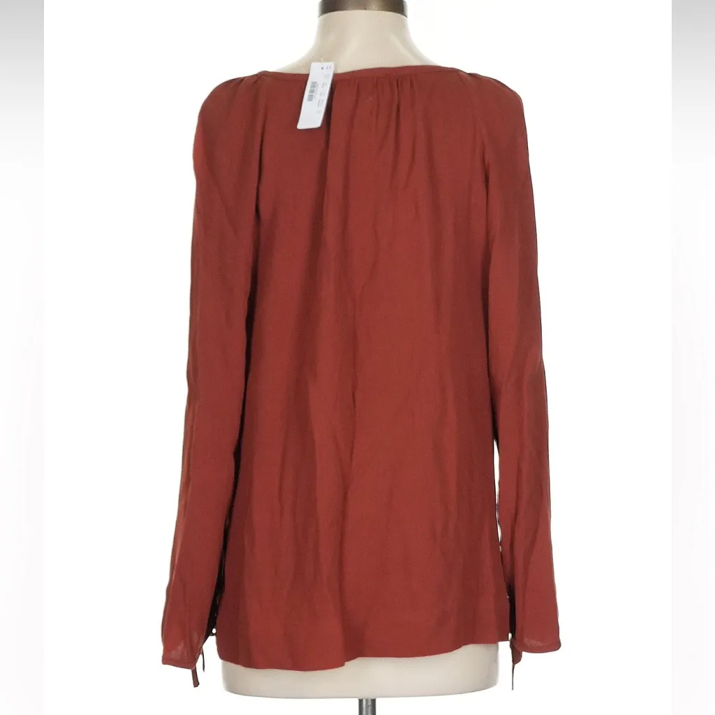 J. Crew Point Sur Rust V-Neck Blouse - Image 2