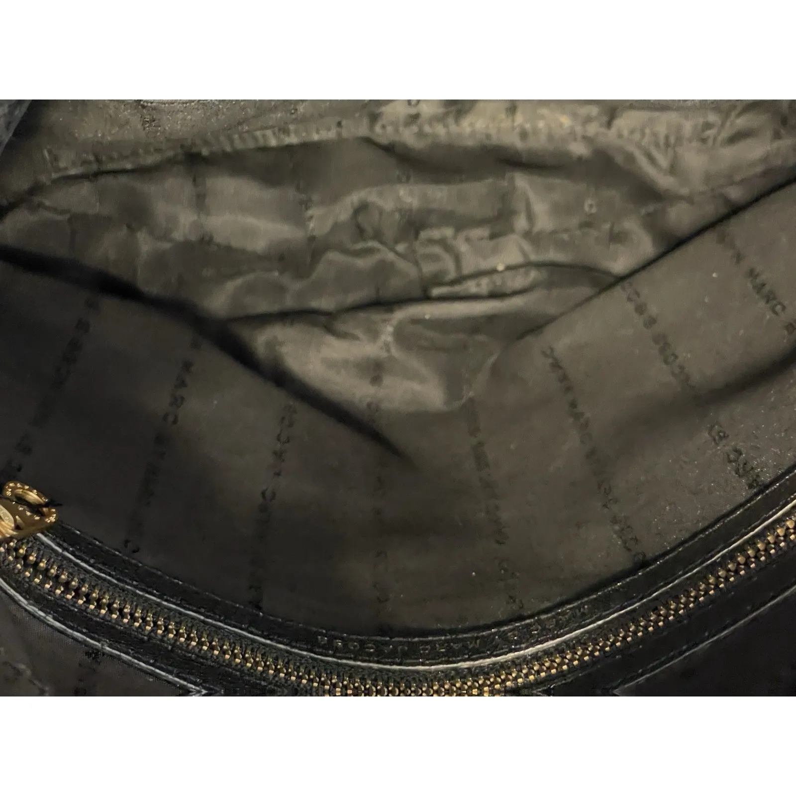 Marc by Marc Jacobs Bag Black Goat Leather Crossbody Handbag Purse Zipper‎ Used - Image 10