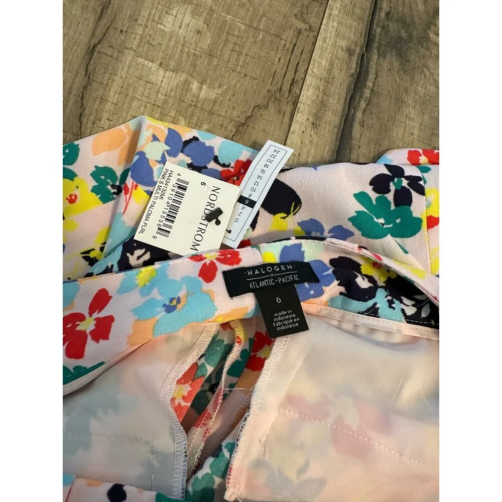 Halogen Atlantic Pacific Pink High Waist Wide Leg Trouser Pants Womens 6 Spring - Image 7