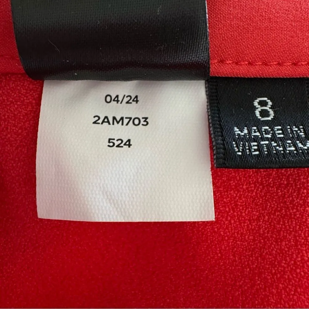 Tahari ASL Women's Wide-Leg Crepe Pants in Red Size 8 - Image 12