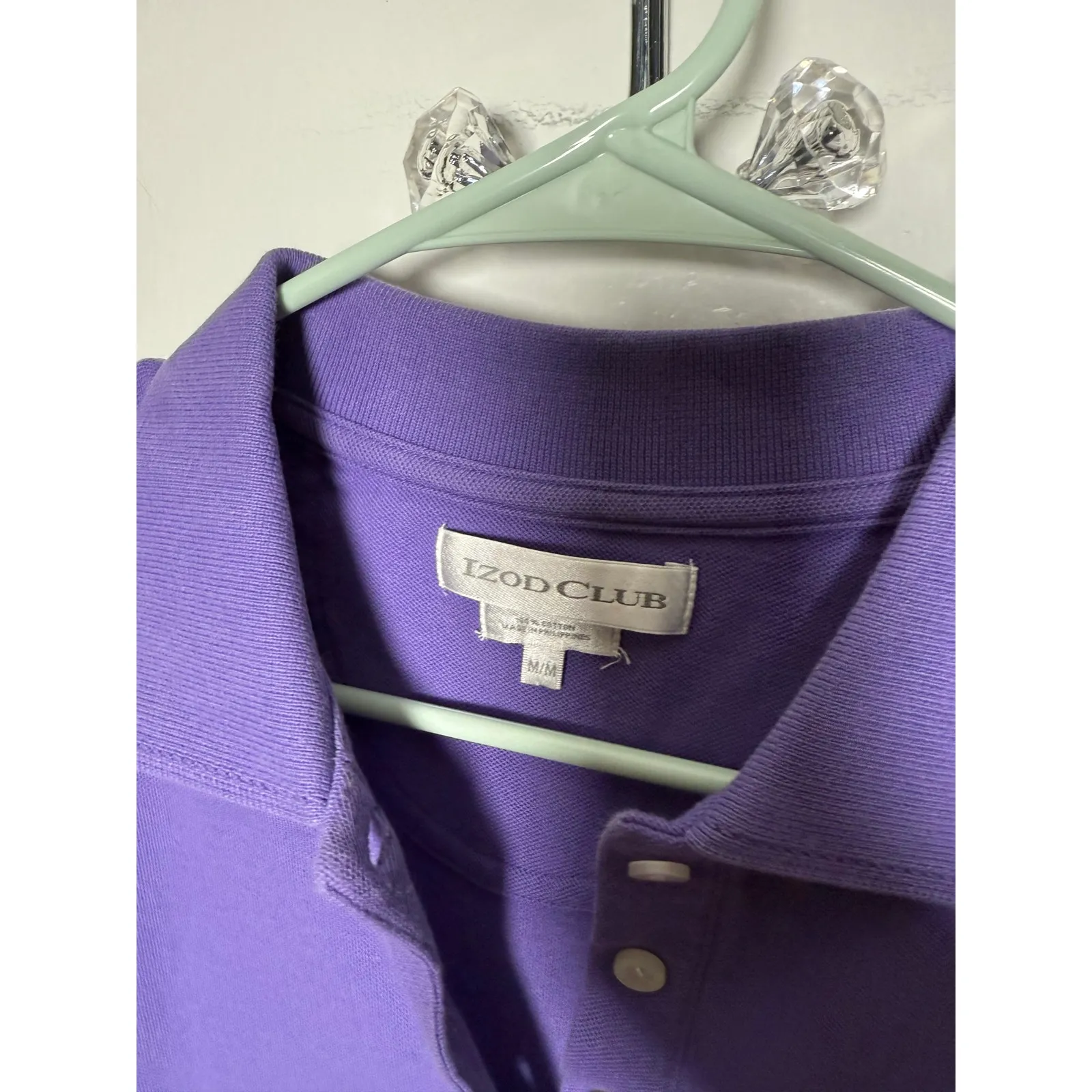 Vintage Izod Club The Greenbrier Purple Cotton Embroidered Polo Shirt Women's M - Image 4