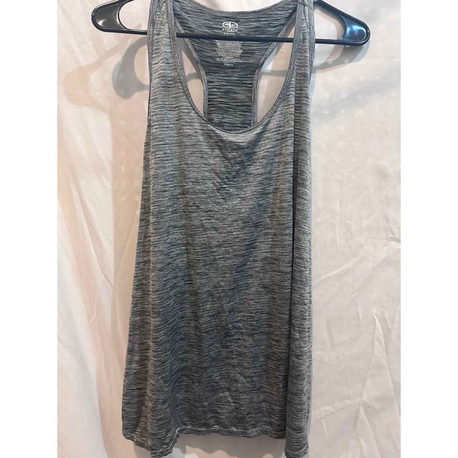 Athletic Works Womens Racerback Tank Top Heather Gray XL Perform Workout Active - Image 2
