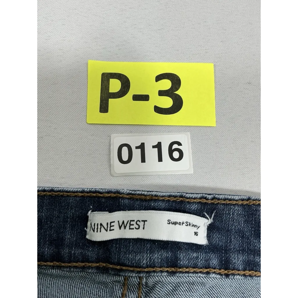 Womans Excellent Condition Nine West Super Skinny Blue Jeans Size 16 0116/P-3 - Image 3