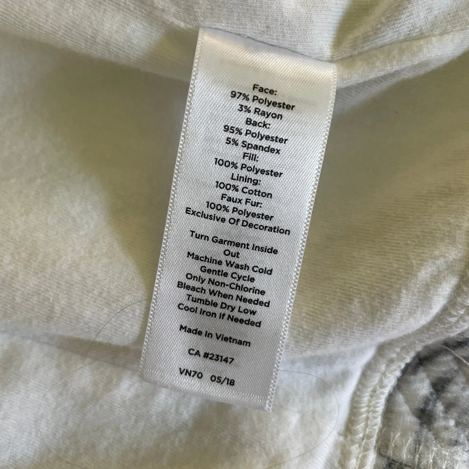 T by Talbots Quilted Jacket sz XS Gray Sherpa Collar Full Zip Preppy‎ Athleisure - Image 8