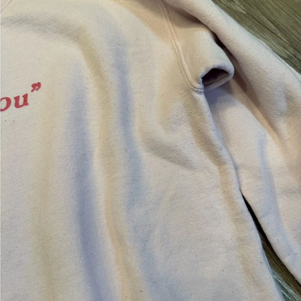 “I Love You” Taylor Swift Lyrics Pale Pink Crewneck - Image 3