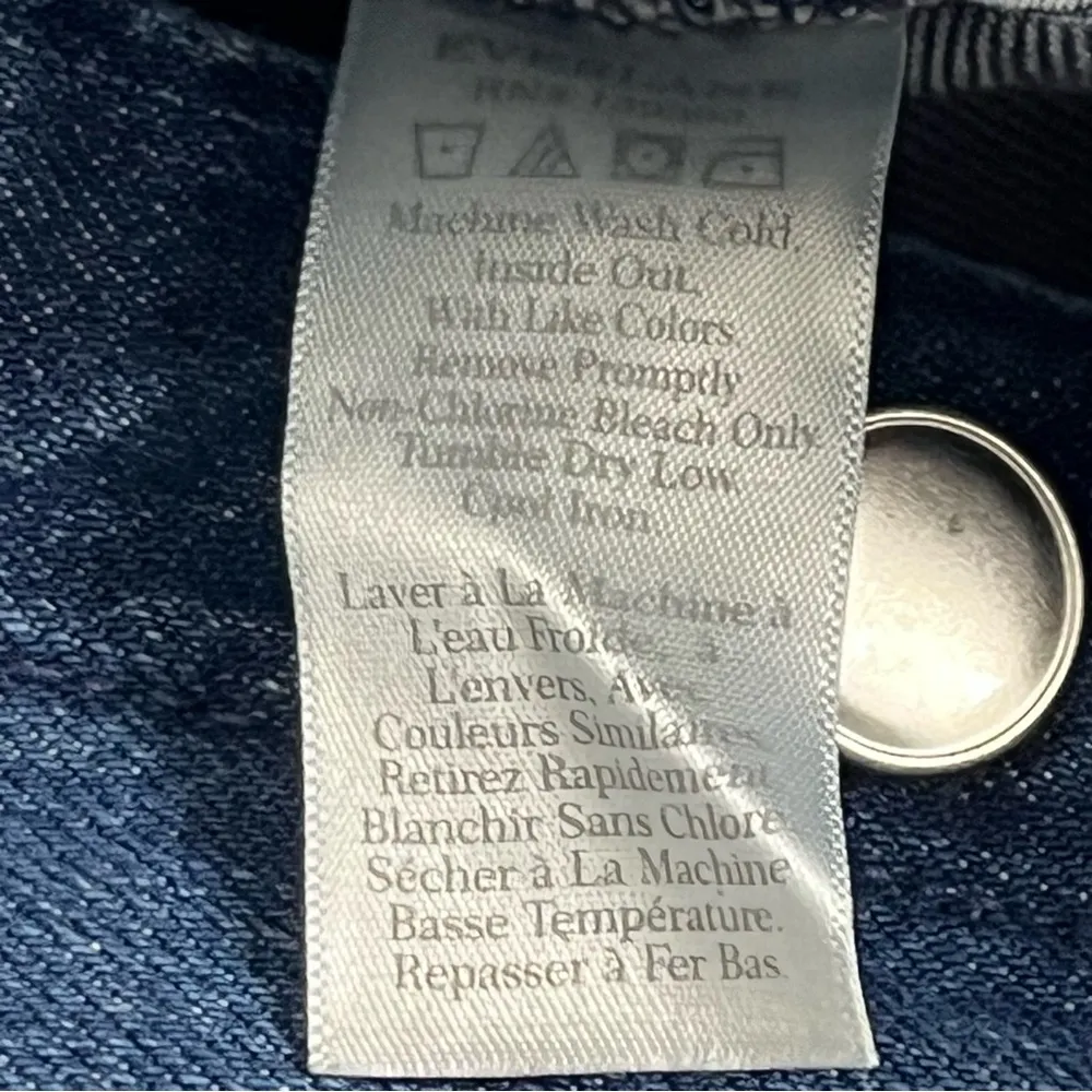 EVERLANE The Super Soft Organic Cotton Blue Jean Denim Coverall Jumpsuit, Size 0 - Image 4