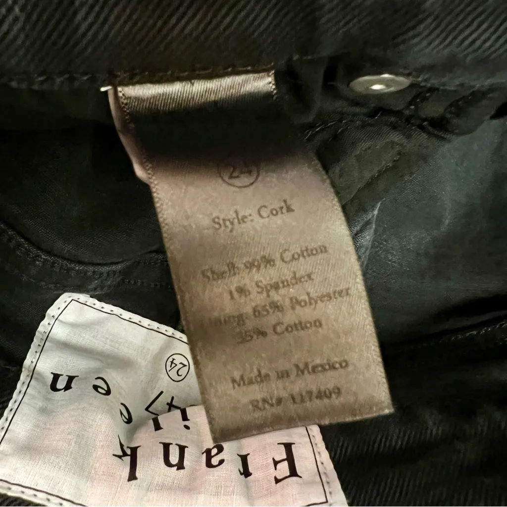 Frank & Eileen Cork Everyday Denim Straight Leg Jeans Washed Black 24 - Image 9