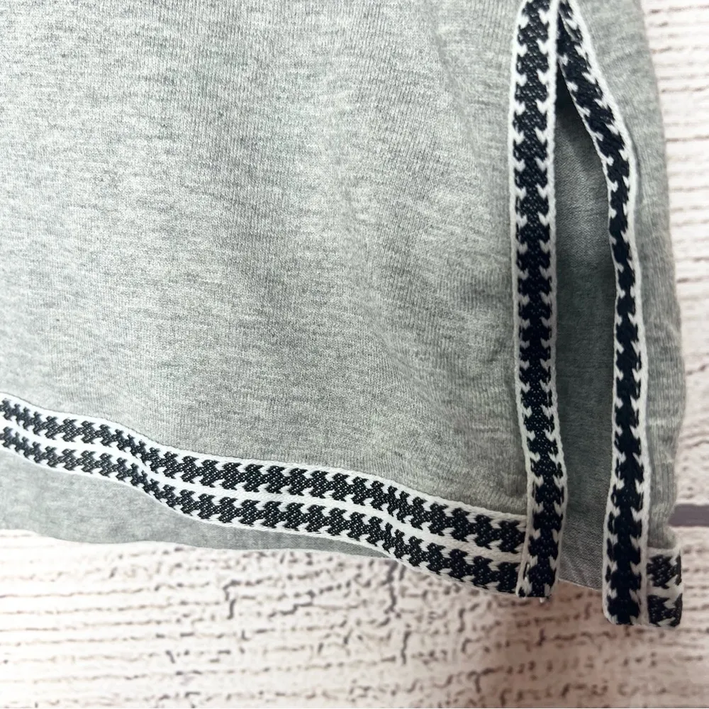 J Crew Gray Embroidered Trim Tassel Tie Neck Sleeveless Top Size XS - Image 4