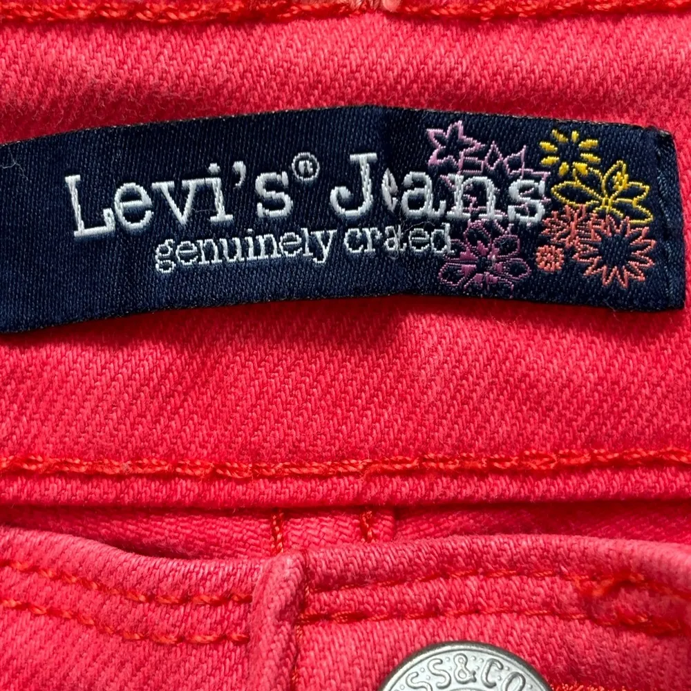 Levi's Red/Orange Jean Shorts Size 3 - Image 6