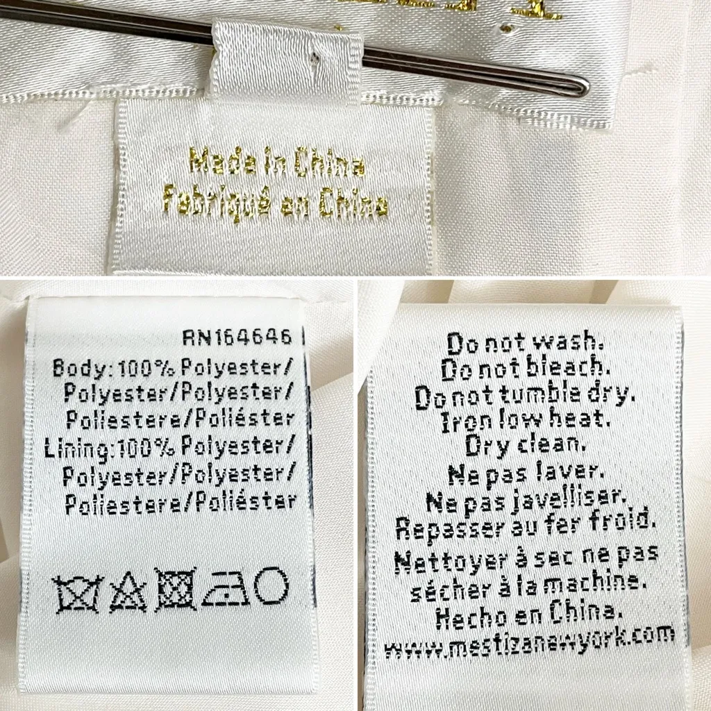 Mestiza New York Katrina Mini Dress Pale Pink Black Print Puff Sleeve Size 0 - Image 15