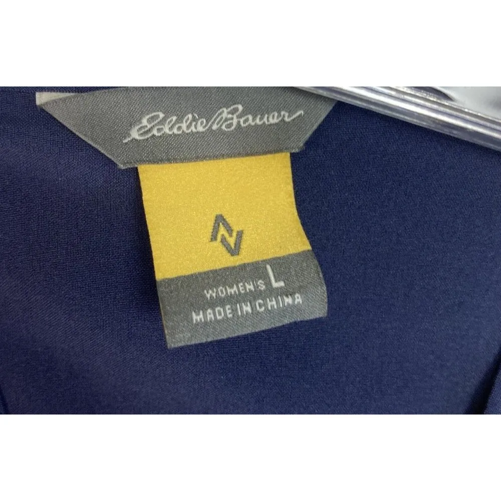 *Eddie Bauer Outdoor Utility Vest & Dress Womens Size L Dark Blue Activewear - Image 11