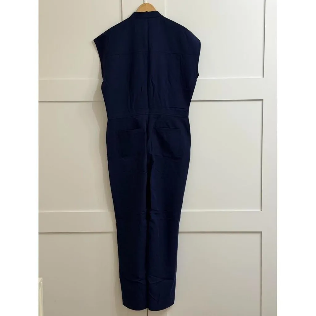 Figs Rafaela Cargo Wide Leg ScrubJumpsuit in Navy, Size Large - Image 10