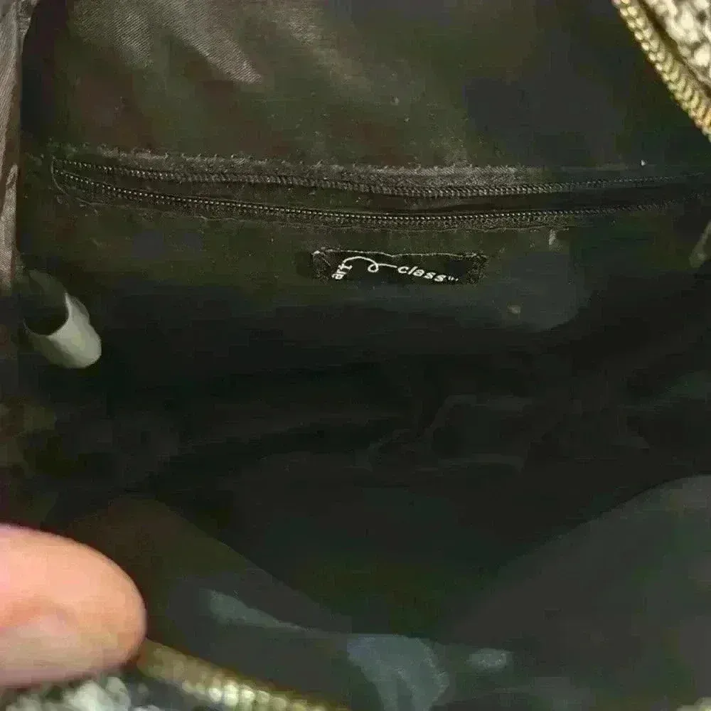 Art Class  Black & White Furry Backpack - Image 4