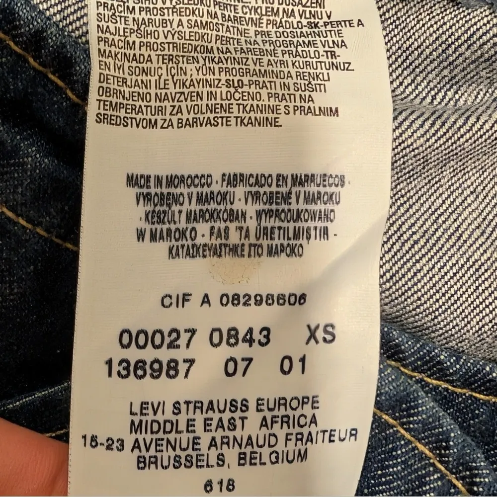 Vintage Levi's Engineered Jeans Denim Maxi Skirt Womens XS Wrap Jean Buckle Y2K - Image 5