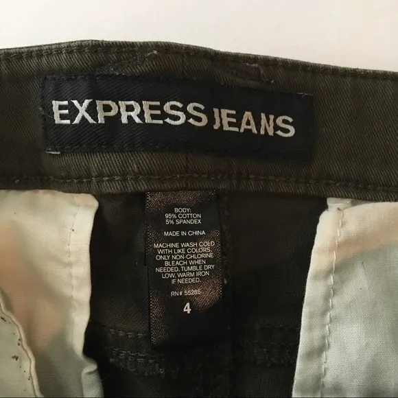 Express Jeans Army‎ Green Straight Leg - Image 3