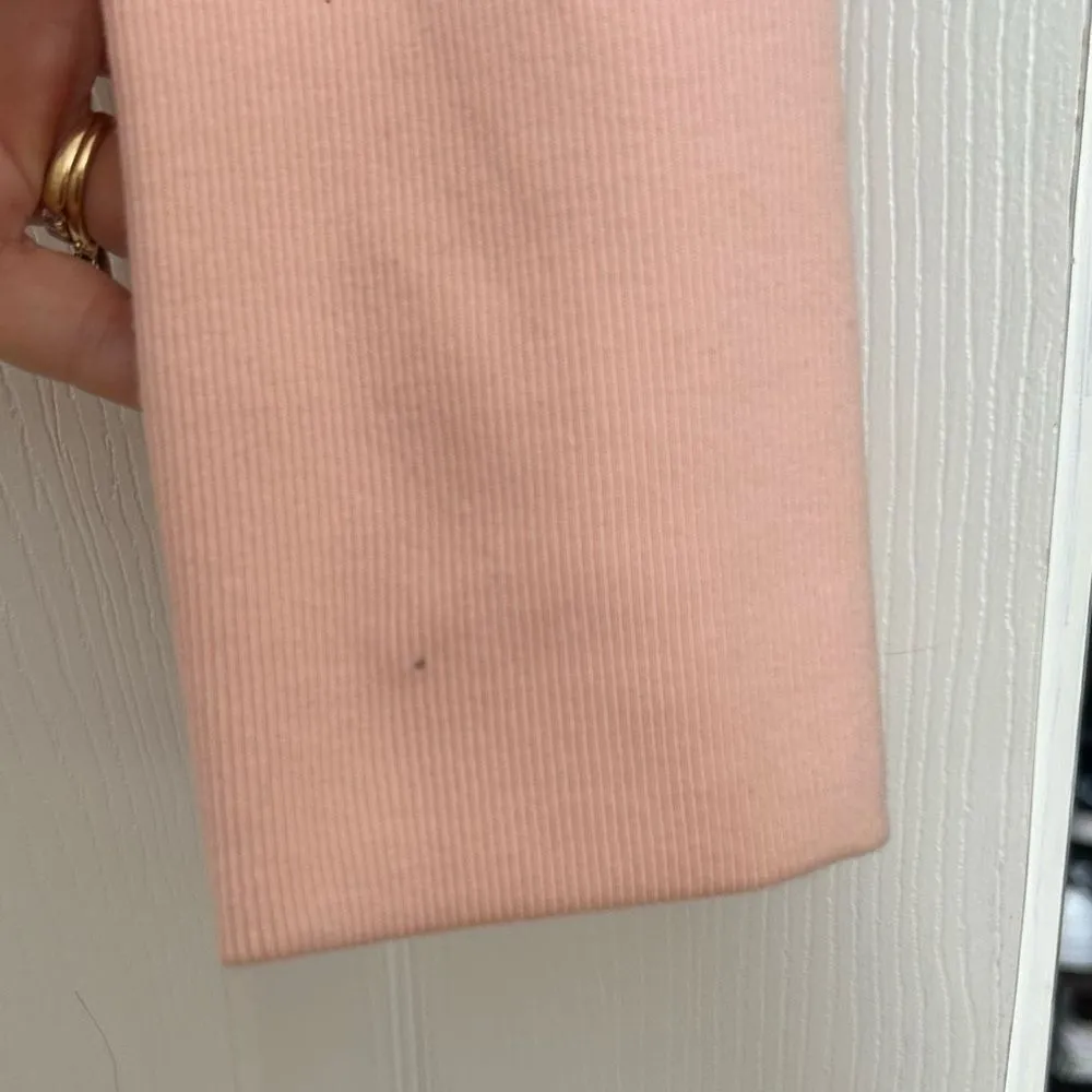 H by Halston Pink Knit Asymmetrical Blazer Zipper Pockets Stretch Size 12 - Image 13