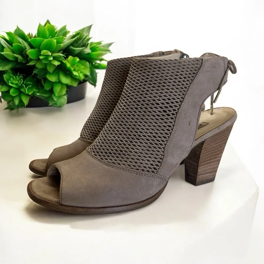 Paul Green 'Lexi' Sandal Booties Beige - Size US 5.5 Boots Open Toe Block Heel - Image 2