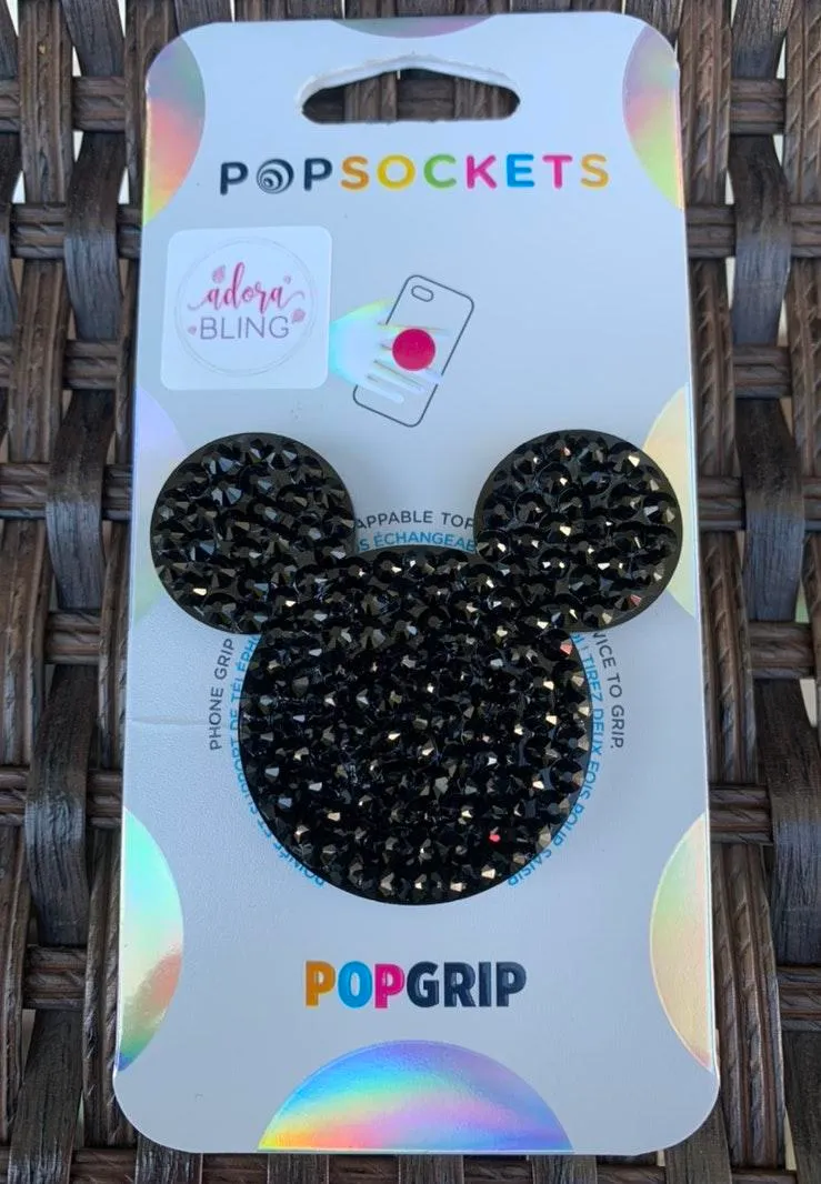 Disney Inspired Mouse Bling Rhinestone Black - Image 1