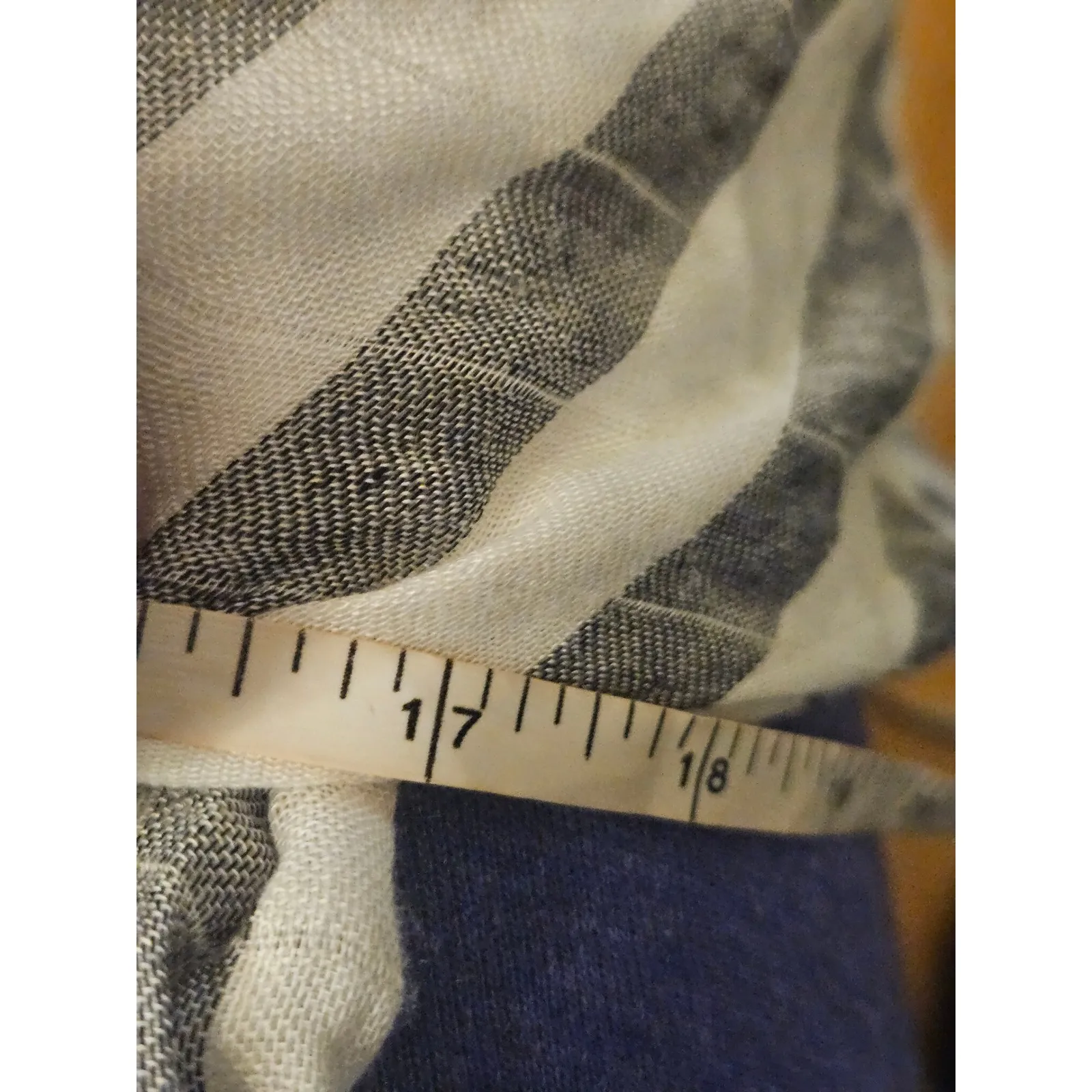 Blue Lemon Striped V Neck Smocked Waist Tiered Ruffle Mini Dress Size S Gray - Image 4