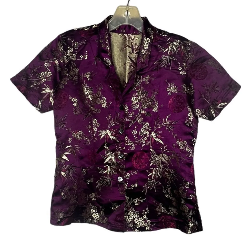 Vintage Asian Influence‎ Pajama Set Purple - Image 6