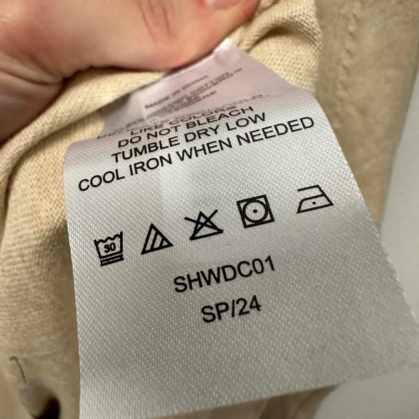 Quince Lightweight Cotton V-Neck Cashmere Blend Sweater Oatmeal L - Image 5