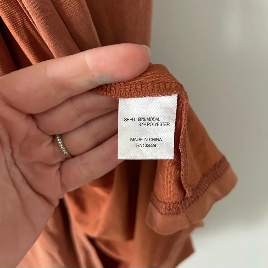 L’ Academie X Revolve The Judy Dress Long Sleeve Fitted Terracotta Brown NWT S - Image 8