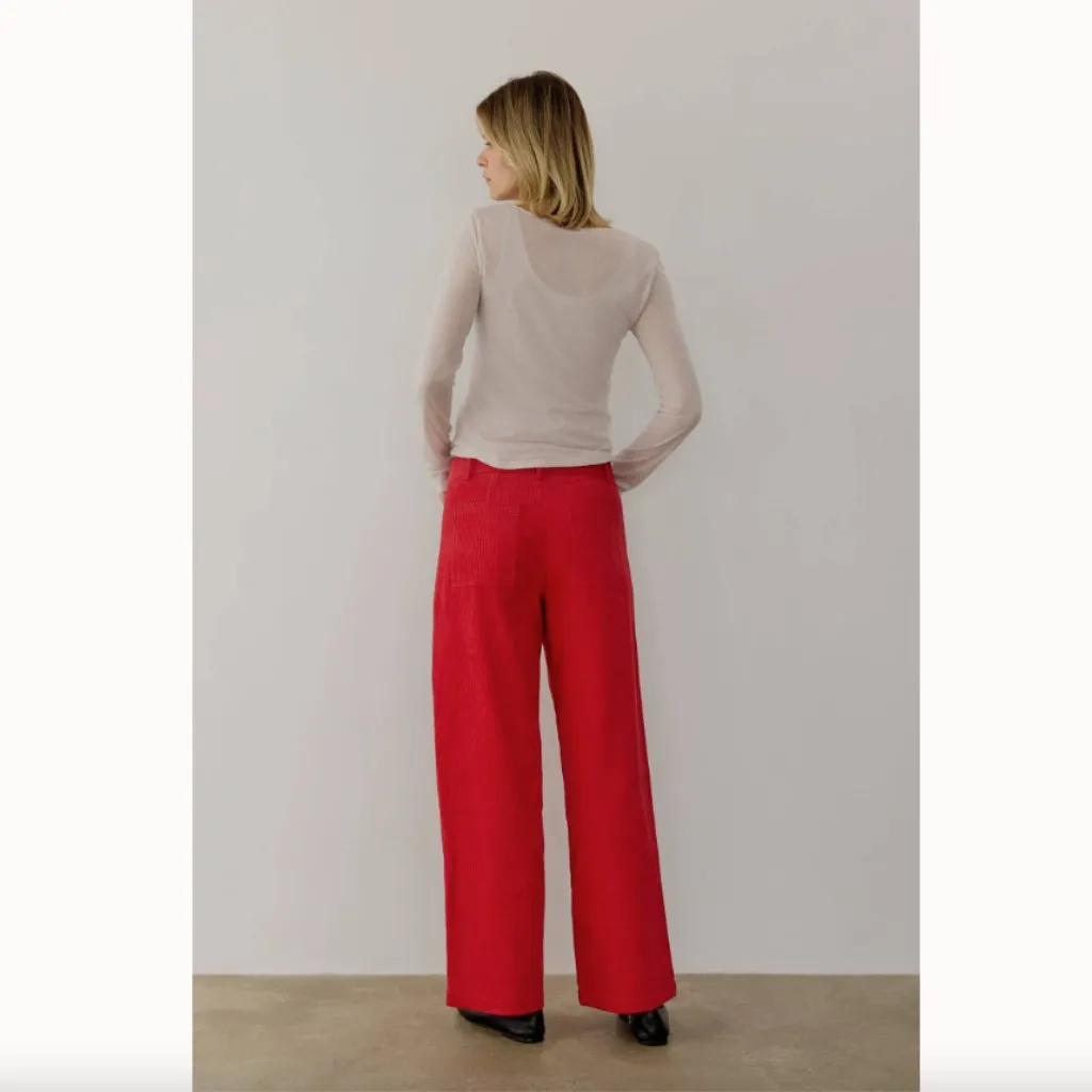 Mod Ref All:Row The Nadya Red Corduroy Pants S - Image 3