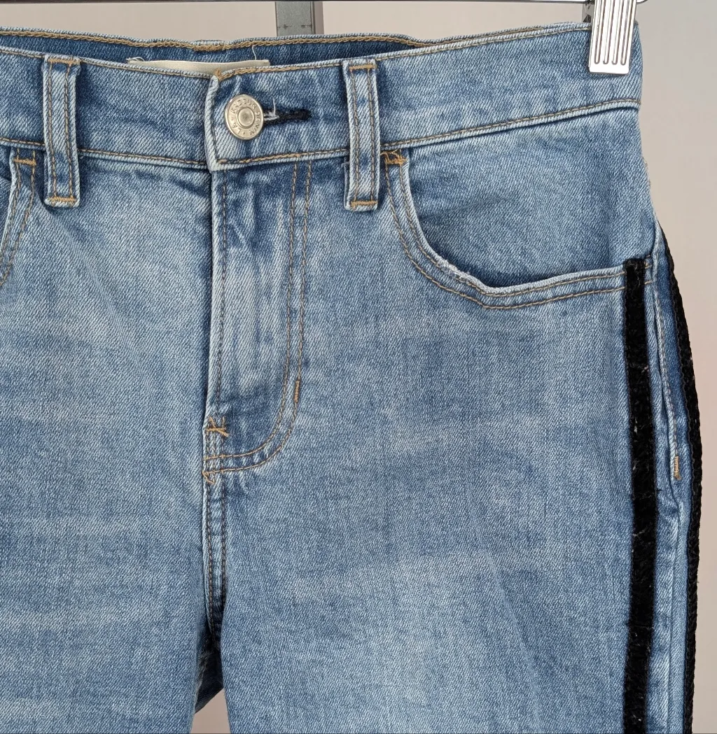 PacSun Light Blue Ankle Jeans with Black Stripes - Image 2