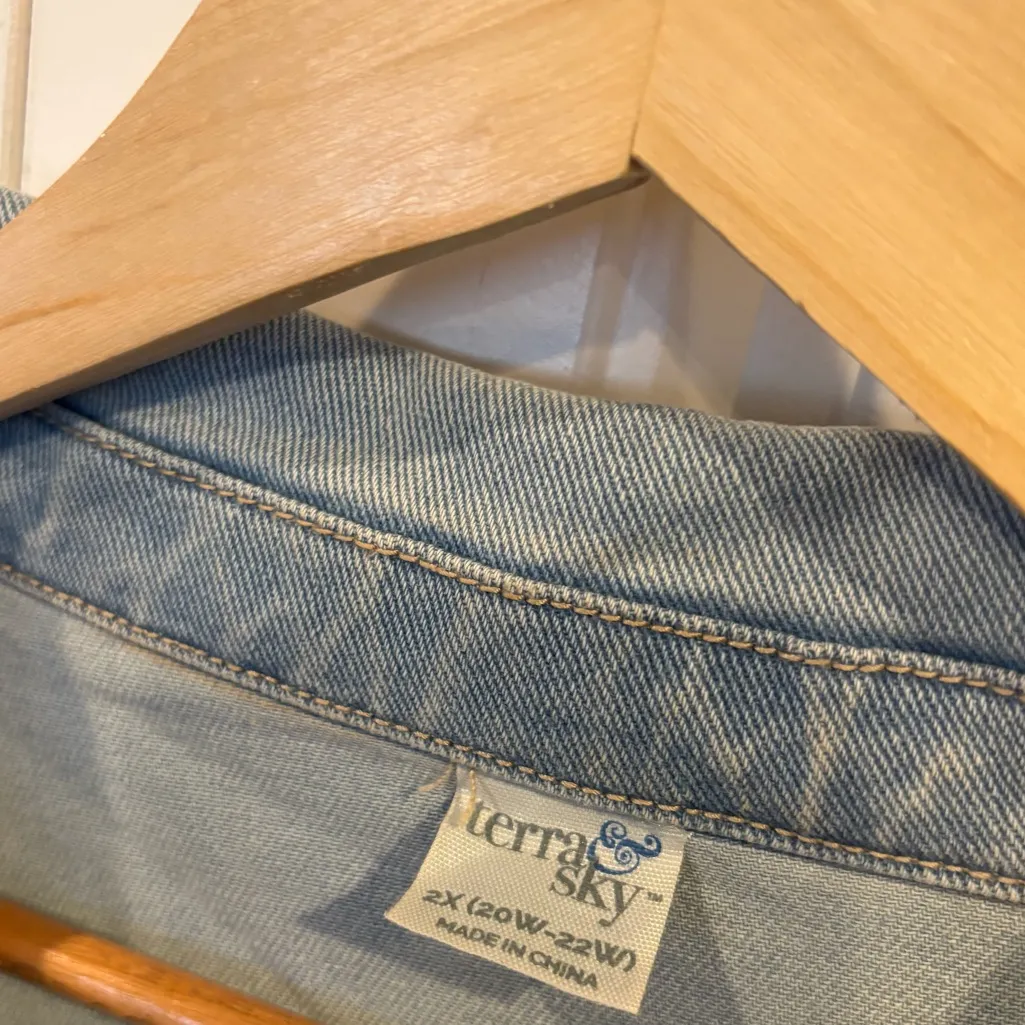 Terra & Sky Denim Dress Size 2X - Image 6
