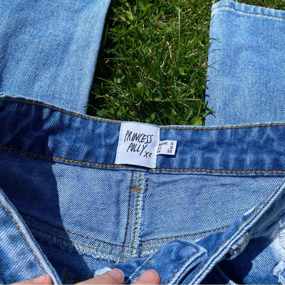 HAYDEN KNEE RIP JEANS MID WASH DENIM - Image 5