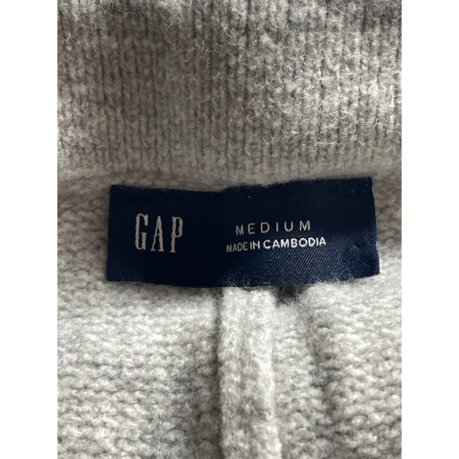 Gap Women's Gray High Waisted Wide Leg Flare Trousers Knit Lounge Pants Size M - Image 5