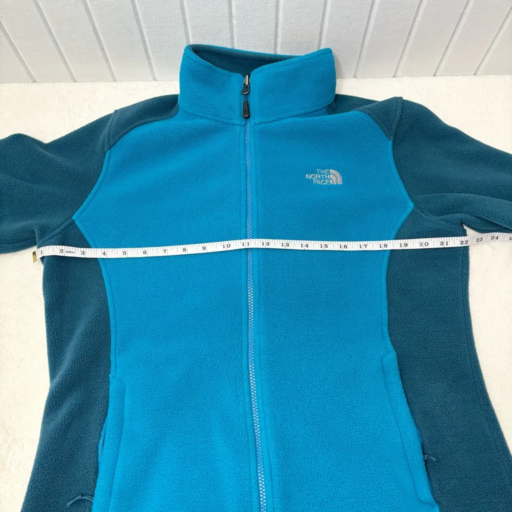 The North Face Women's Teal and Blue Jacket Size L - Image 6