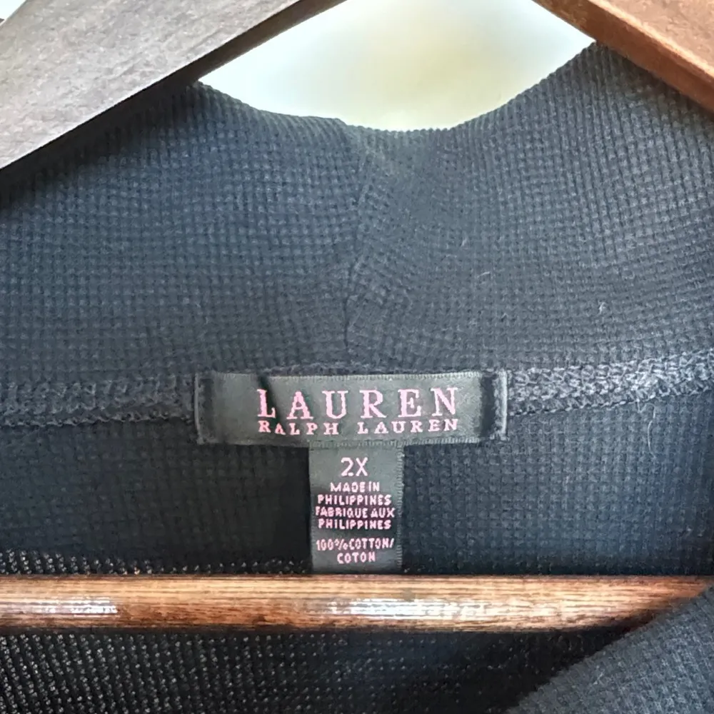 Lauren Ralph Lauren Women's Black and Pink Striped Cowl Neck Sweater - Image 2