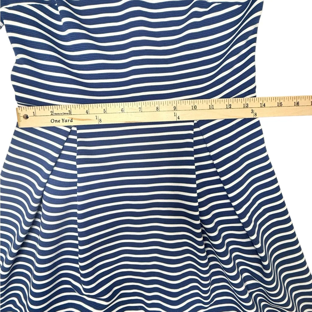 Altar’d State Blue White Striped A Line Fit and Flare Bell Sleeves Knee Length M - Image 8