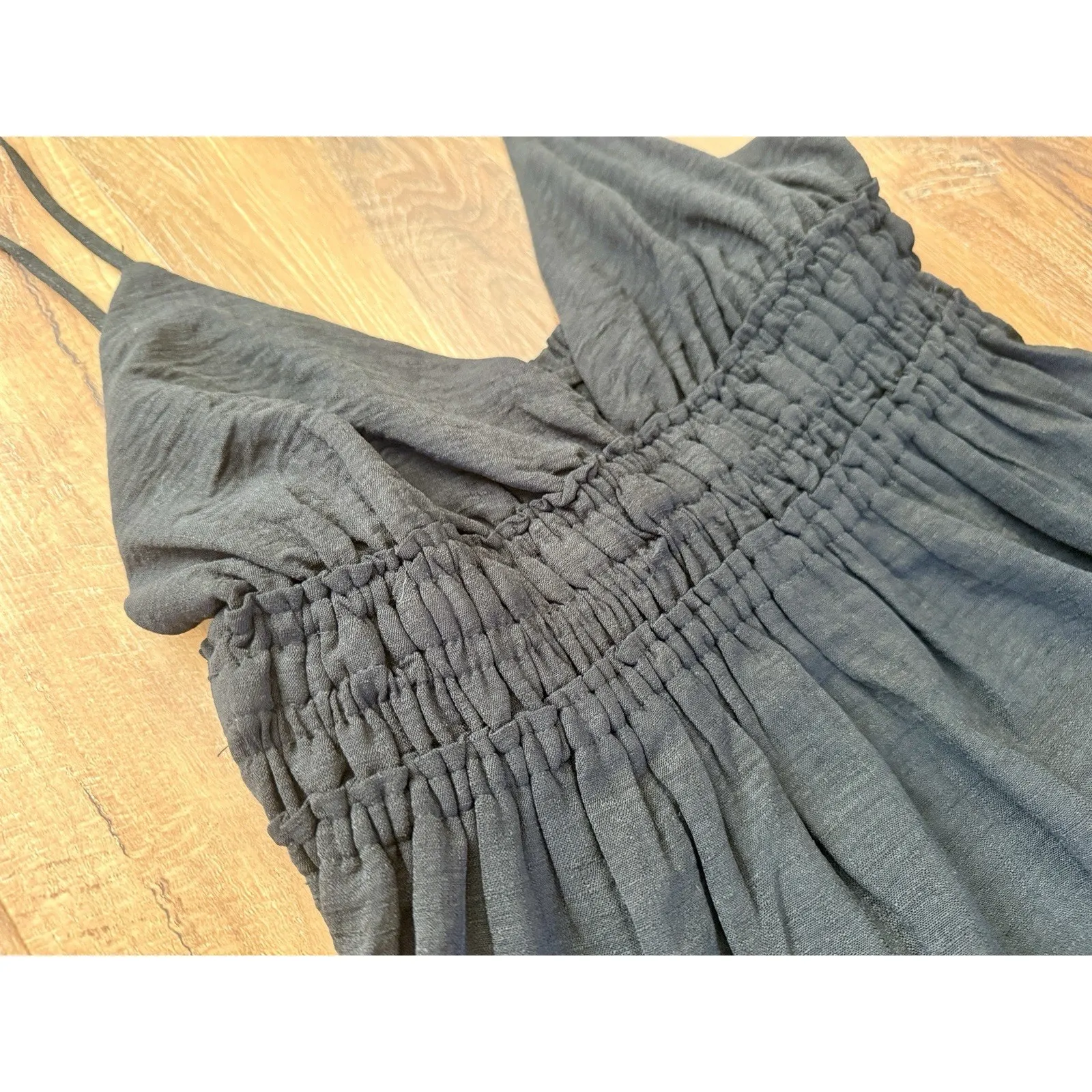 Inspired Hearts Black Mini Dress Sleeveless Smocked Casual Summer XL EUC - Image 6