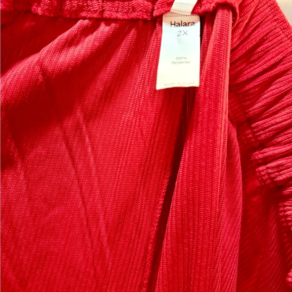 HALARA Vibrant Red Corduroy Pants - Image 3