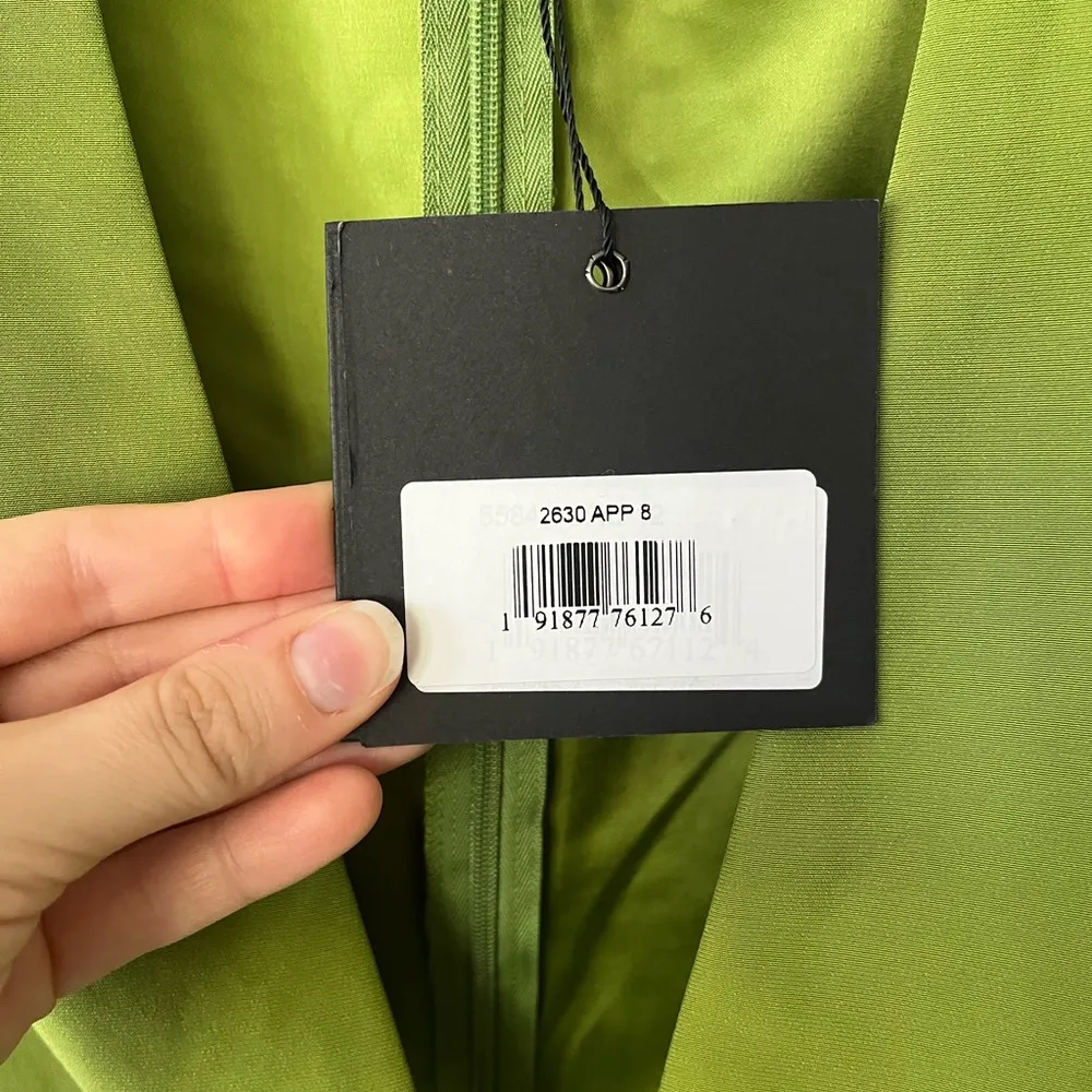 Mac Duggal 2630 Apple Green Cut Out Puff Sleeve Gown with Sequins Womens Size 8 - Image 9