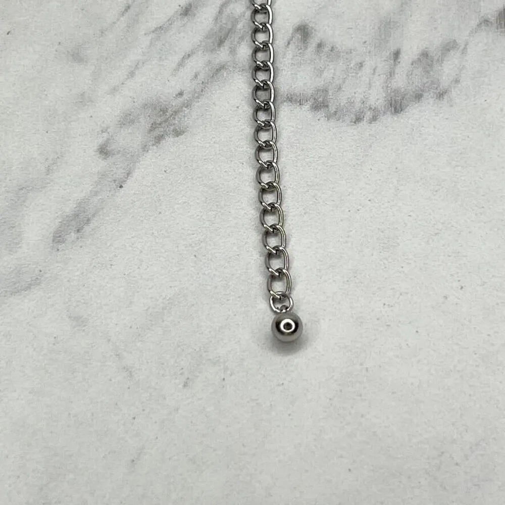 Chicos Silver Gold Tone Barrel Beaded Rhinestone Long Necklace 45" ✨ - Image 5