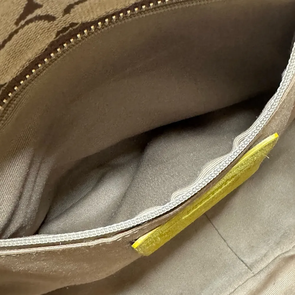 Classic Signature & Lime Yellow Suede Large TOTE Handbag & Dust Cover - Image 7