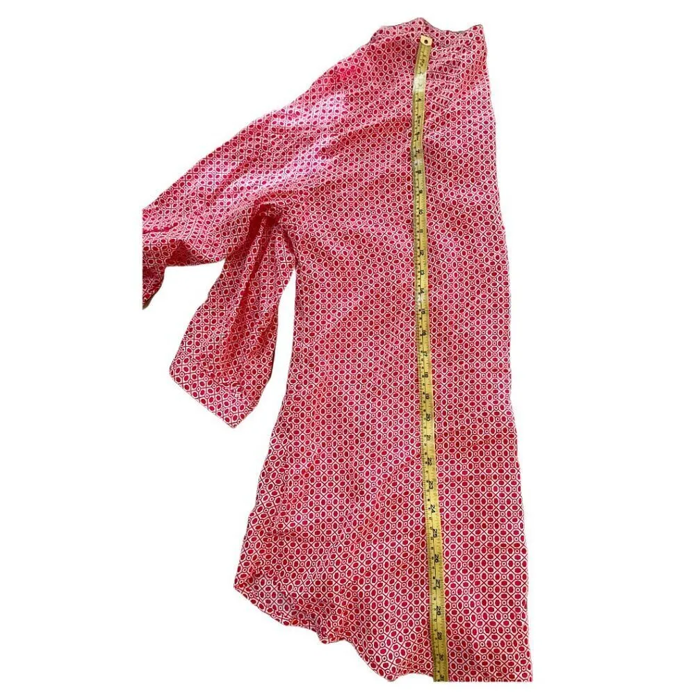 Grand and‎ Green Rayon Long Sleeve Tunic Flowy Patterned Blouse Size M - Image 4