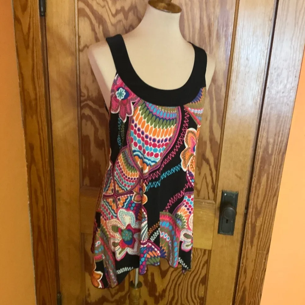 Vtg Y2K Vanity colorful psychedelic top Pink - Image 7