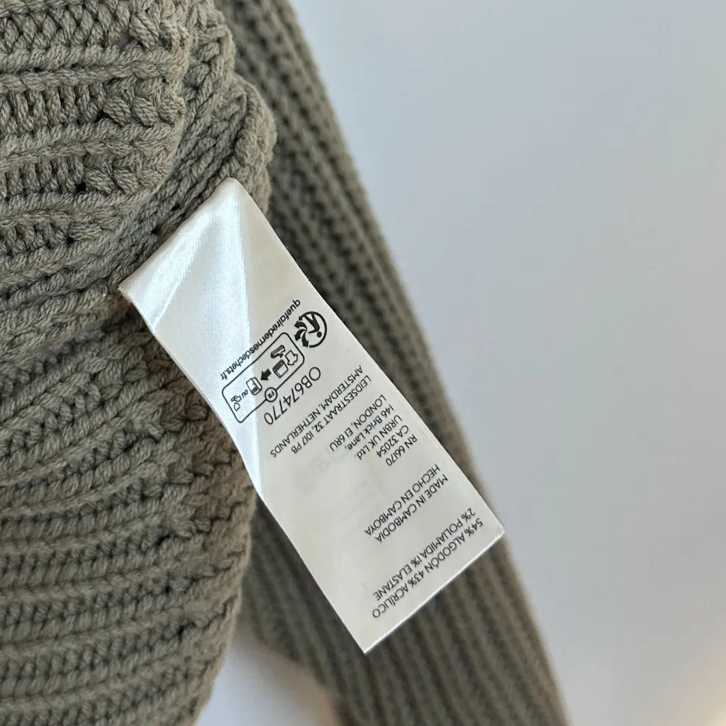 FREE PEOPLE Swim Too Deep Turtleneck Sweater in Olive Stone Size X-Small - Image 8