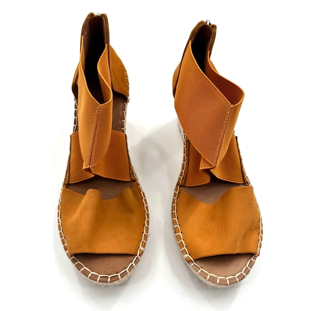 Gentle Souls Kenneth Cole Colleen X Elastic Leather Espadrille Wedge Sandals - Image 2