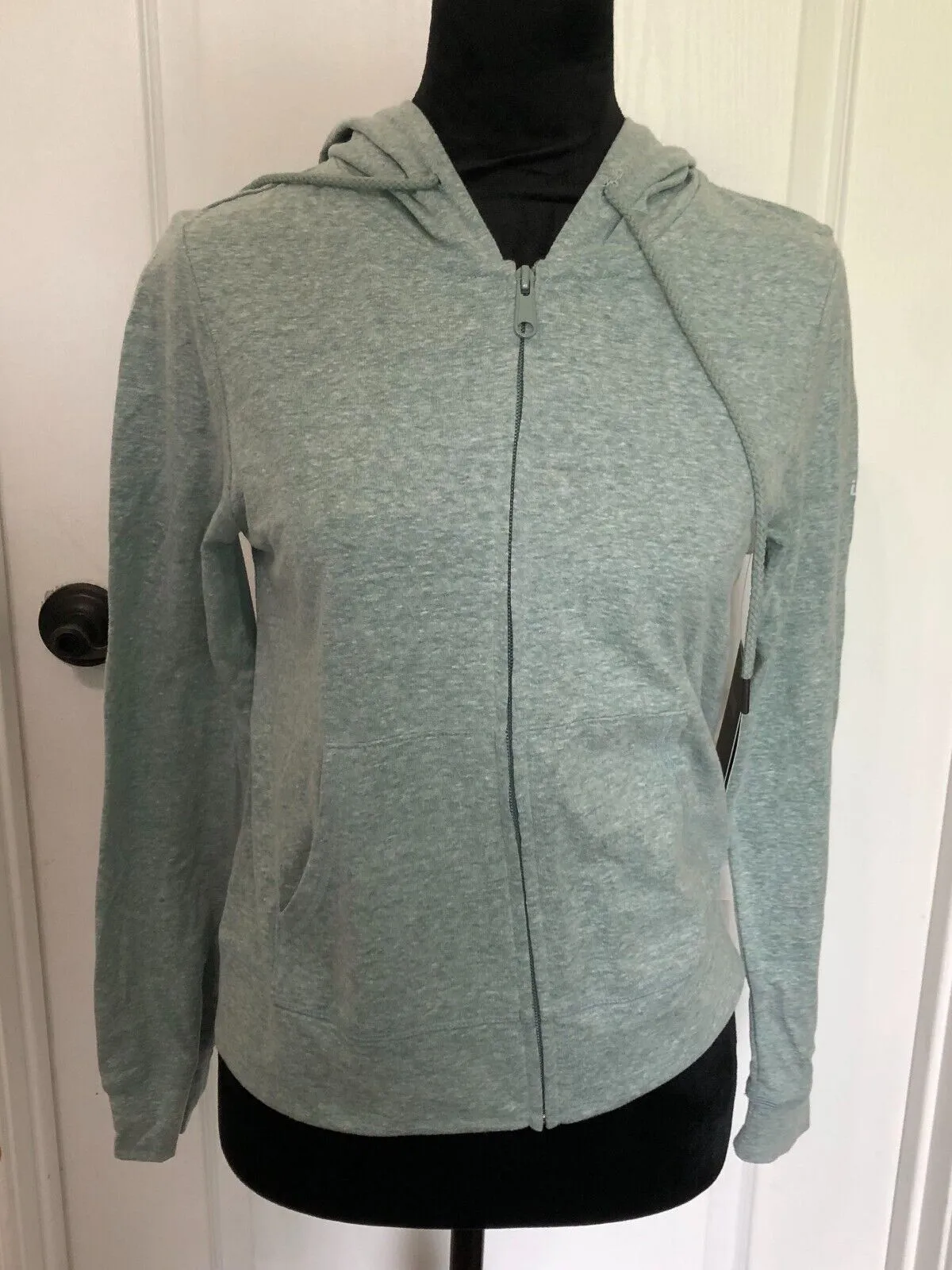 Ideology Womens Jacket XS Green Zip Up Hoodie Long Sleeve Drawstring NWT - Image 1