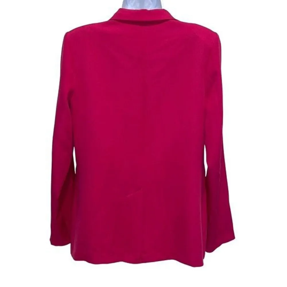 LUSH CASUAL NOTCH‎ COLLAR BLAZER IN FUCHSIA Size Medium NWT - Image 3