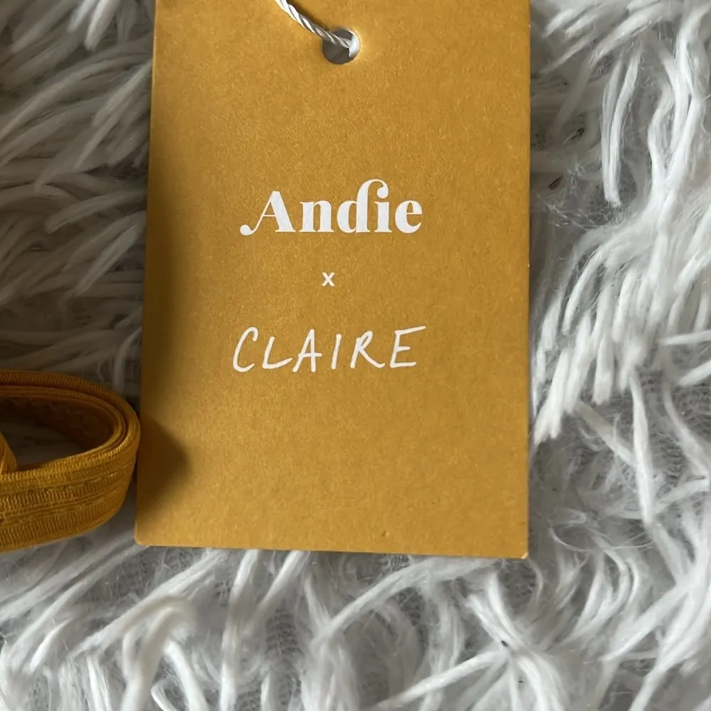 Andie womens The Gold Coast Ribbed bikini Top in Dune size Large - Image 2