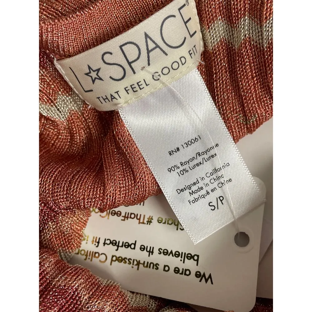 L*Space Waloma Striped Knit Tunic Mini Dress Small NEW - Image 10